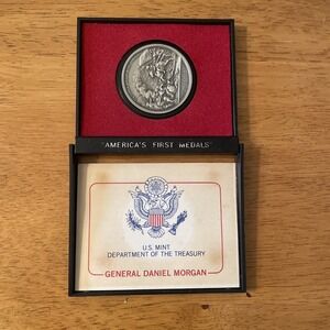 America's First Medals Pewter US Mint Coin General Daniel Morgan With Case